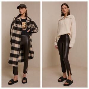 A.L.C. Emile Vegan Leather Legging Carob Brown